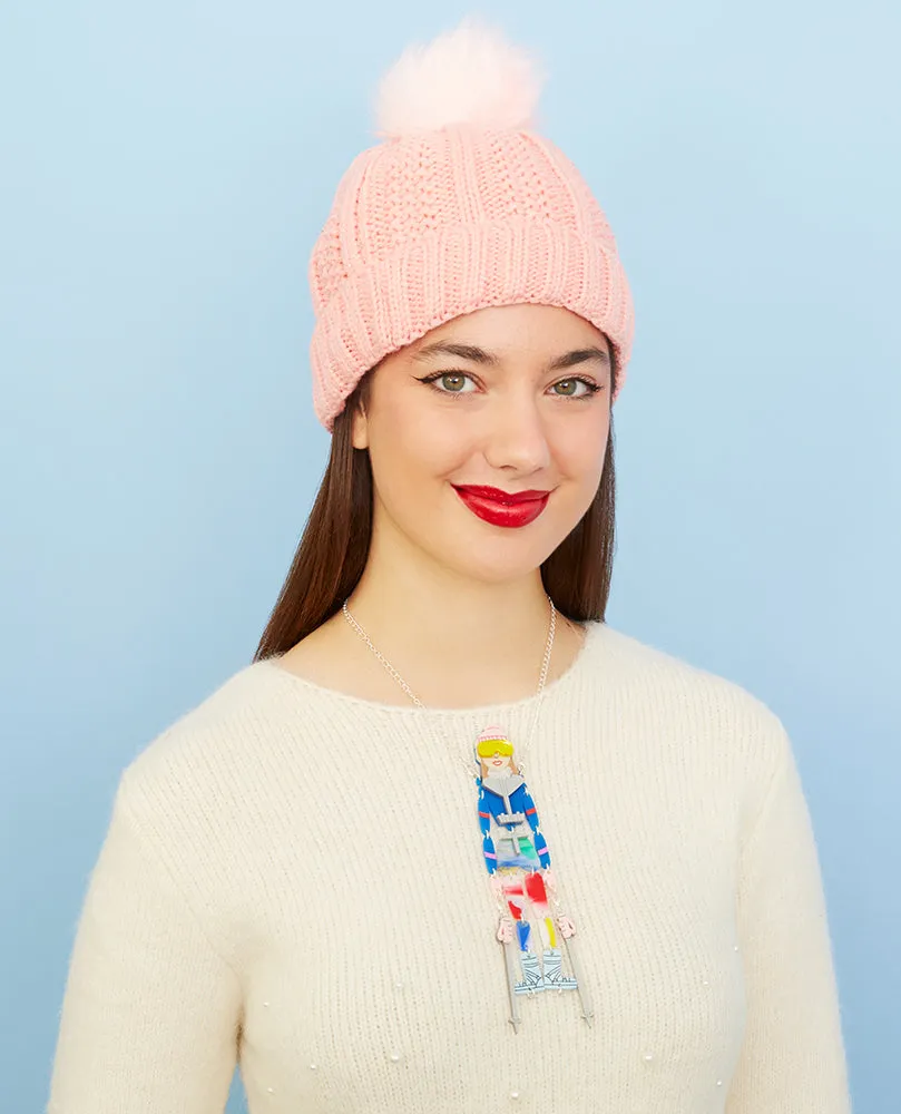 Alpine Skier Mannequin Necklace -Interactive-