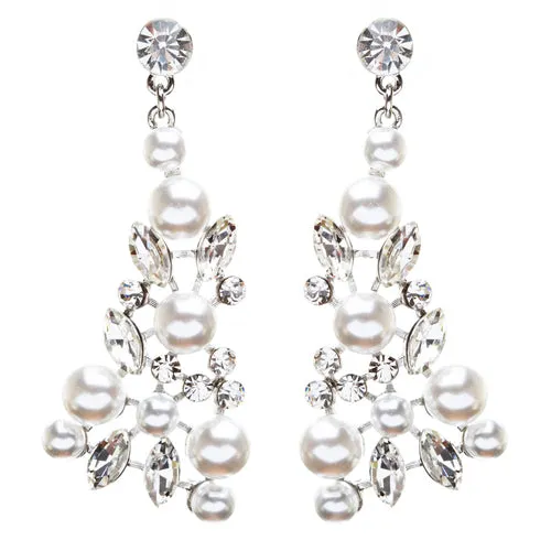 Bridal Wedding Jewelry Crystal Rhinestone Captivating Bib Necklace Set J519 WT