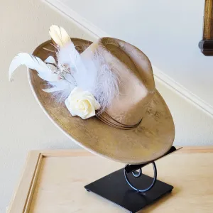 CUSTOM Hand-Painted Cowgirl Western Boho Hat & Band (A38)