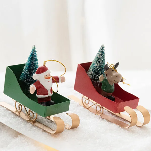 Festive Sleigh Ride Christmas Ornament