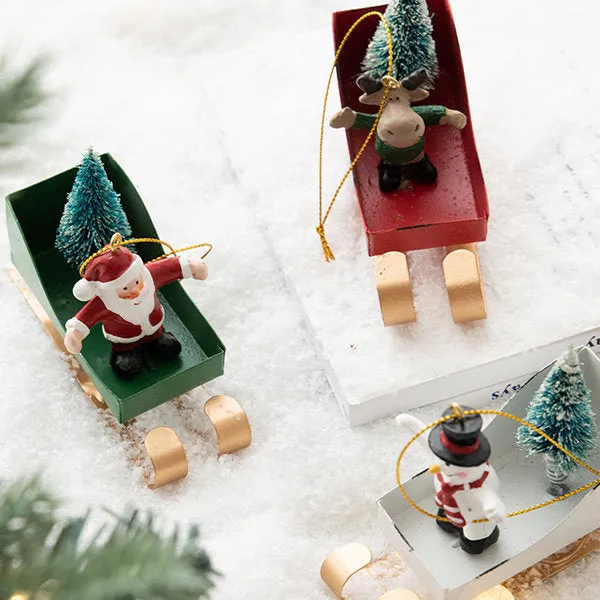 Festive Sleigh Ride Christmas Ornament