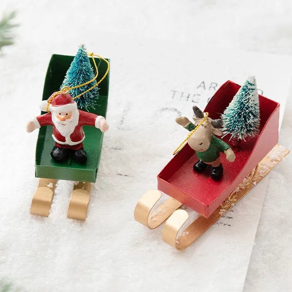 Festive Sleigh Ride Christmas Ornament