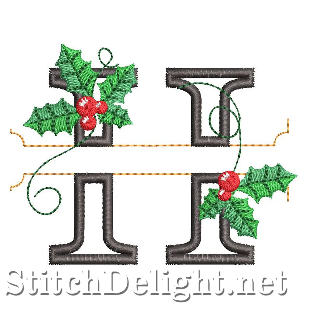 HOE0037 Festive Holly Font H