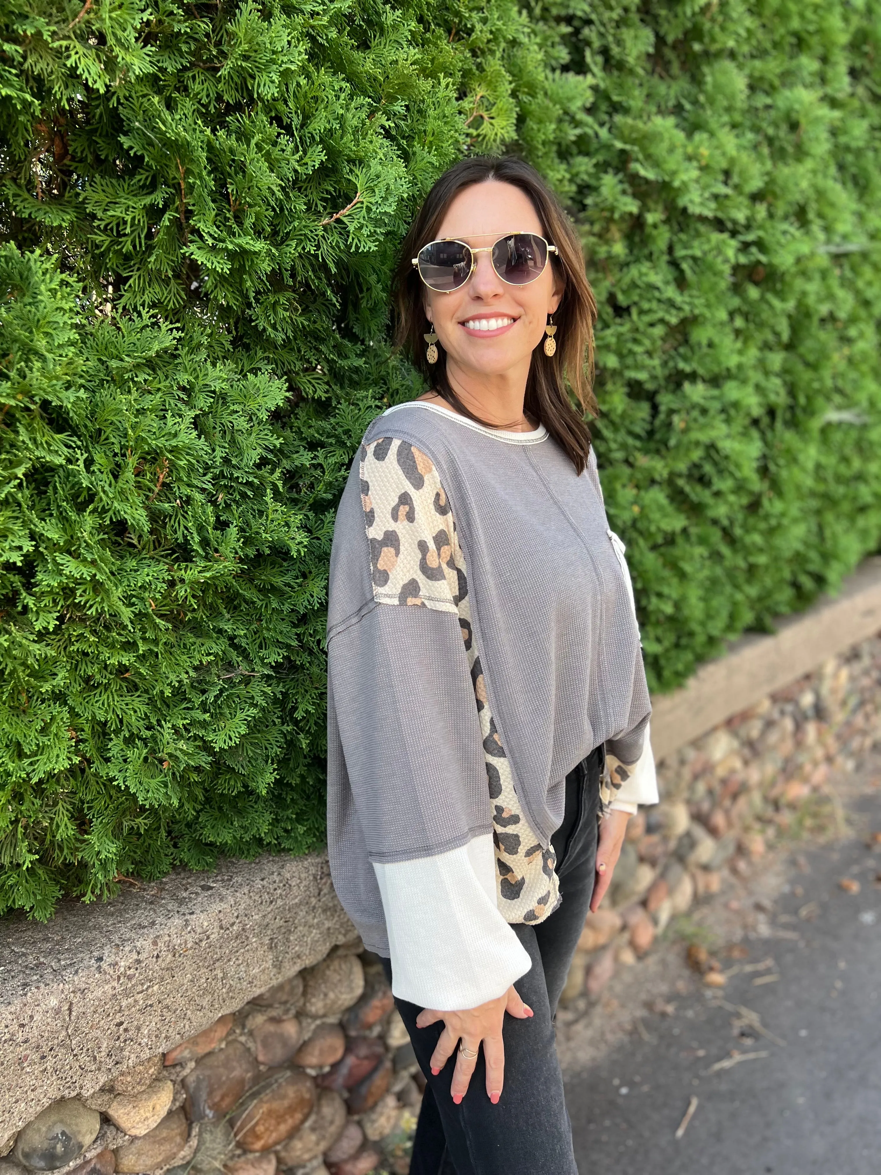 Leopard and Thermal Mix Longsleeve