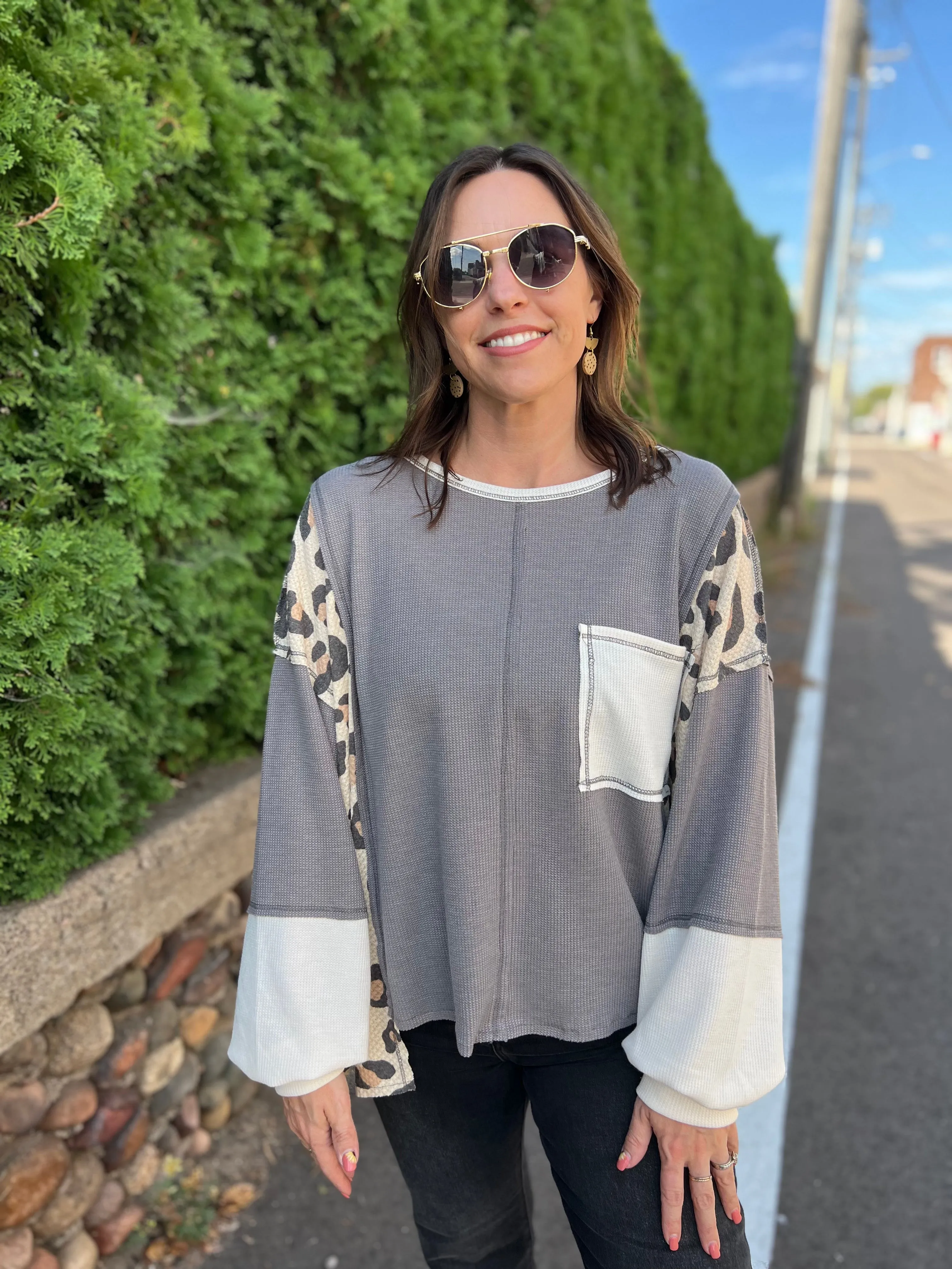 Leopard and Thermal Mix Longsleeve