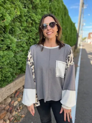 Leopard and Thermal Mix Longsleeve