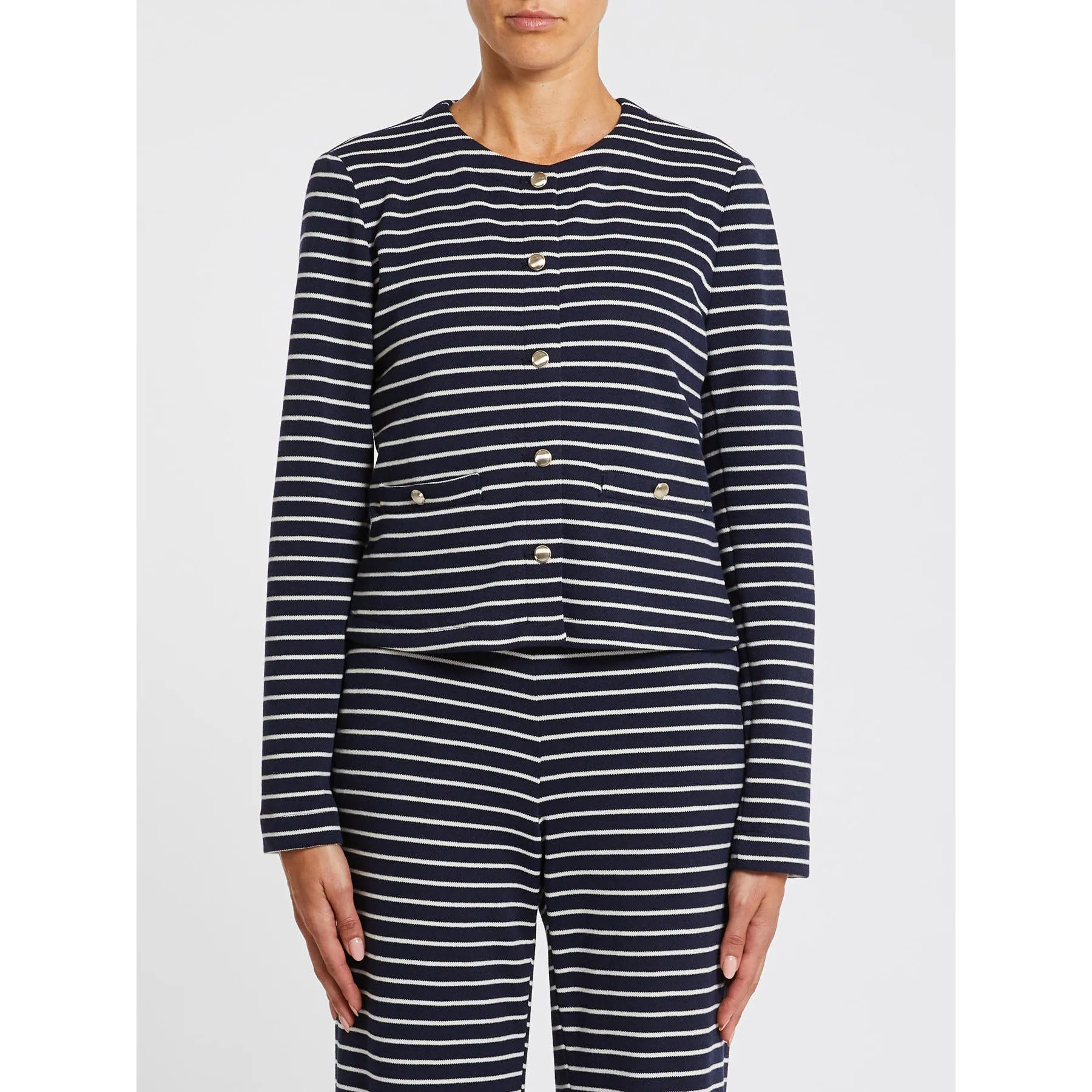 PENNY BLACK Navy & White Stripe Jacket
