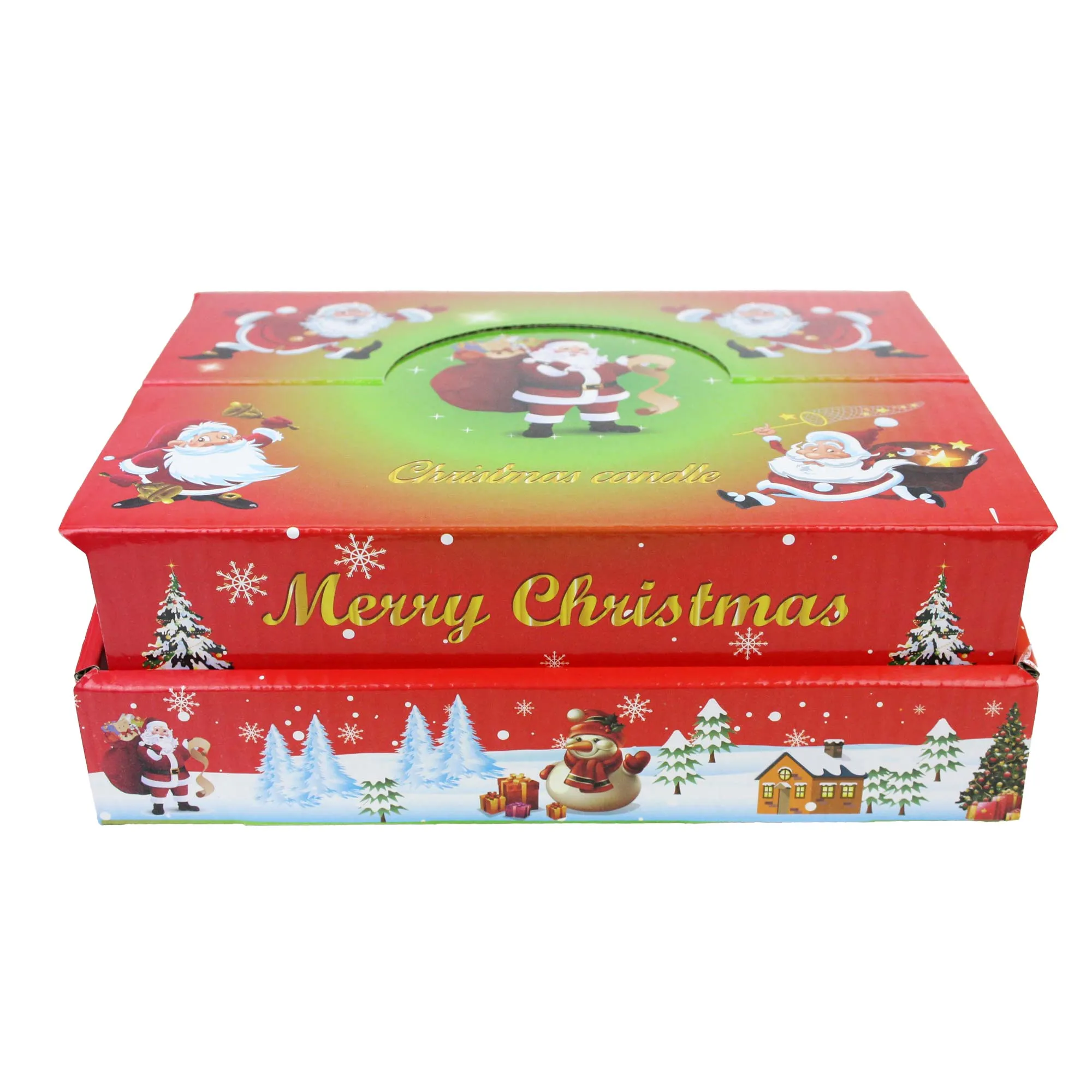 Set 1 Sonwman Christmas Tree Tea Light Candle - Pack of 12