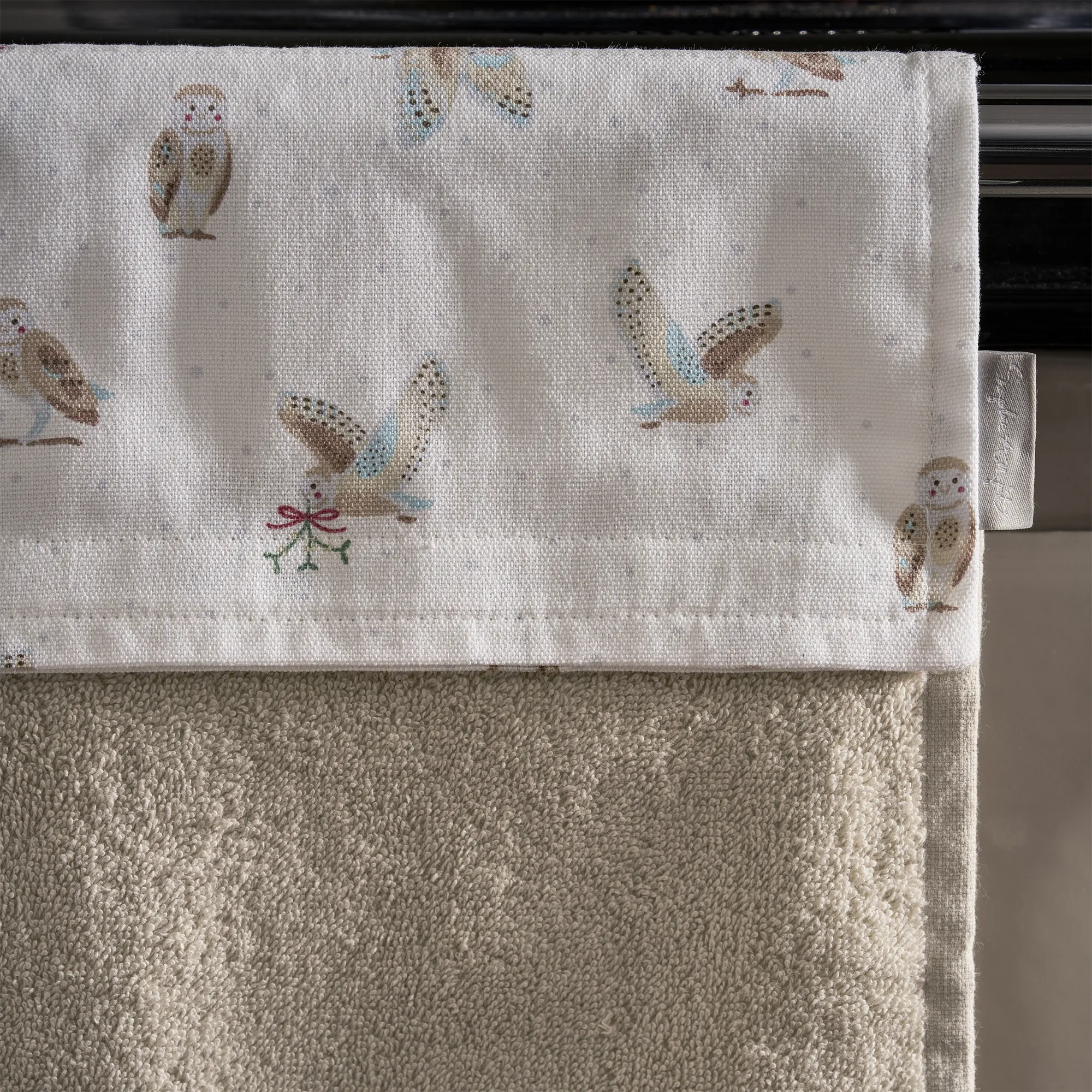 Snowy Owls Roller Hand Towel