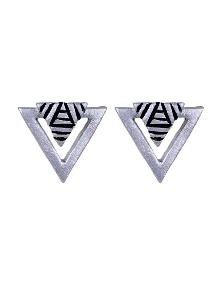 Terracotta Triangle Studs
